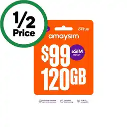 Woolworths amaysim $99 Starter PackΔ offer