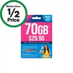 Woolworths Lebara Starter Pack offer