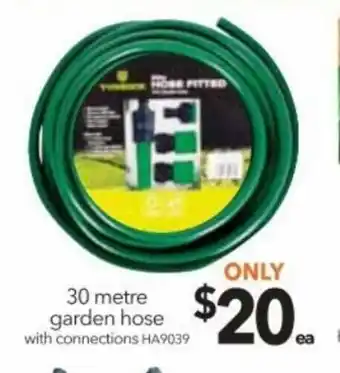 Cheap as Chips 30 Metre garden hose with connections HA9039 offer