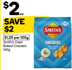 Woolworths Smith’s Oven Baked Crackers offer