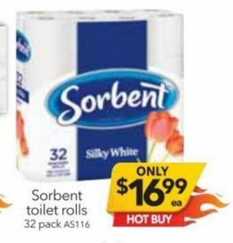 Cheap as Chips Sorbent toilet rolls 32 pack AS116 offer