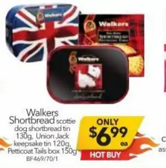 Cheap as Chips Walkers Shortbread scottie dog shortbread tin 130g BF469/70/1 offer