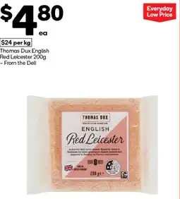 Woolworths Thomas Dux English Red Leicester offer