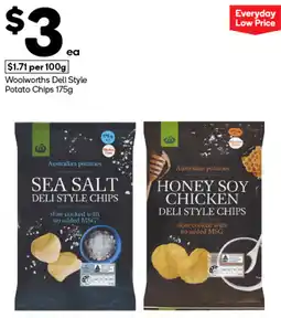 Woolworths Woolworths Deli Style Potato Chips offer