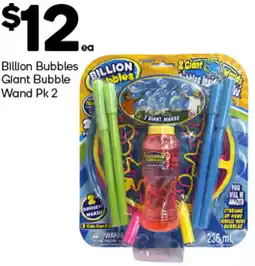 Woolworths Billion Bubbles Giant Bubble Wand Pk 2 offer