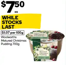 Woolworths Woolworths Matured Christmas Pudding offer