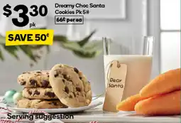 Woolworths Dreamy Choc Santa Cookies Pk 5 offer