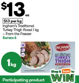 Woolworths Ingham's Traditional Turkey Thigh Roast offer