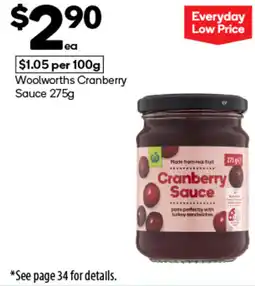 Woolworths Woolworths Cranberry Sauce offer