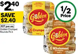 Woolworths Golden Crumpet Rounds Pk 6 offer