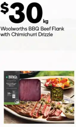 Woolworths Woolworths BBQ Beef Flank with Chimichurri Drizzle offer