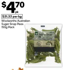 Woolworths Woolworths Australian Sugar Snap Peas offer