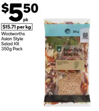Woolworths Woolworths Asian Style Salad Kit offer