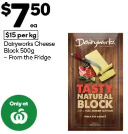 Woolworths Dairyworks Cheese Block offer