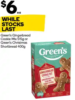 Woolworths Green's Gingerbread Cookie Mix or Green's Christmas offer