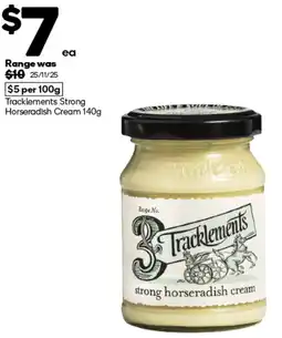 Woolworths Tracklements Strong Horseradish Cream offer