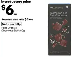 Woolworths Pana Organic Chocolate Block offer