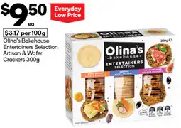 Woolworths Olina's Bakehouse Entertainers Selection Artisan & Wafer Crackers offer