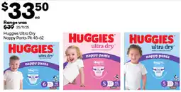 Woolworths Huggies Ultra Dry Nappy Pants Pk 48-62 offer