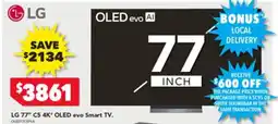 Harvey Norman LG 77" C5 4K OLED evo Smart TV offer