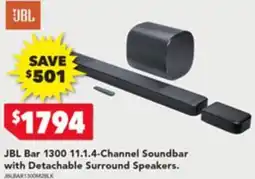 Harvey Norman JBL Bar 1300 11.1.4-Channel Soundbar with Detachable Surround Speakers offer