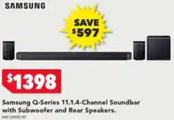 Harvey Norman Samsung Q-Series 11.1.4-Channel Soundbar with Subwoofer and Rear Speakers offer