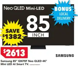 Harvey Norman Samsung 85" QN70F Neo QLED 4K Mini LED Al Smart TV offer