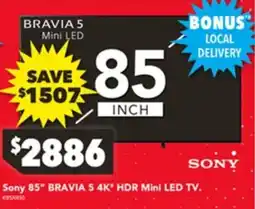 Harvey Norman Sony 85" BRAVIA 5 4K HDR Mini LED TV offer