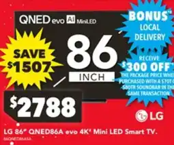 Harvey Norman LG 86" QNED86A evo 4K' Mini LED Smart TV offer