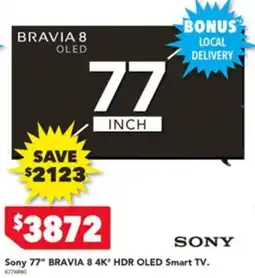 Harvey Norman Sony 77" BRAVIA 8 4K HDR OLED Smart TV offer