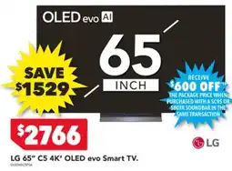 Harvey Norman LG 65" C5 4K OLED evo Smart TV offer