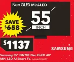 Harvey Norman Samsung 55" QN70F Neo QLED 4K' Mini LED Al Smart TV offer