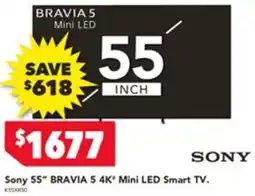 Harvey Norman Sony 55" BRAVIA 5 4K Mini LED Smart TV offer
