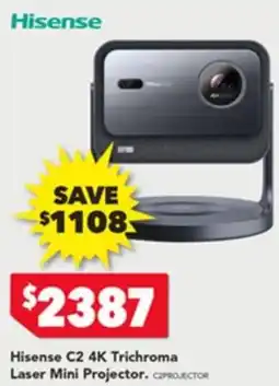 Harvey Norman Hisense C2 4K Trichroma Laser Mini Projector offer