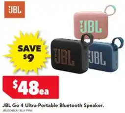 Harvey Norman JBL Go 4 Ultra-Portable Bluetooth Speaker offer