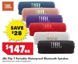 Harvey Norman JBL Flip 7 Portable Waterproof Bluetooth Speaker offer