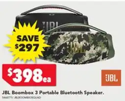 Harvey Norman JBL Boombox 3 Portable Bluetooth Speaker offer