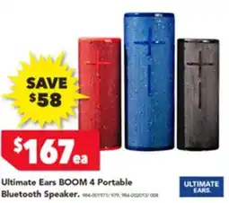 Harvey Norman Ultimate Ears BOOM 4 Portable Bluetooth Speaker offer