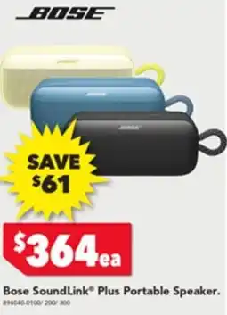 Harvey Norman Bose SoundLink Plus Portable Speaker offer