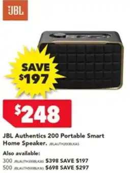 Harvey Norman JBL Authentics 200 Portable Smart Home Speaker offer