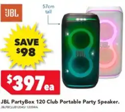 Harvey Norman JBL PartyBox 120 Club Portable Party Speaker offer