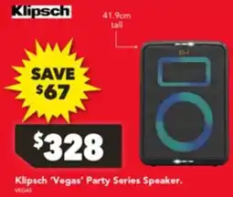 Harvey Norman Klipsch 'Vegas' Party Series Speaker offer