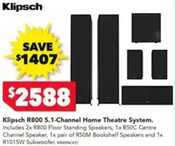 Harvey Norman Klipsch R800 5.1-Channel Home Theatre System offer