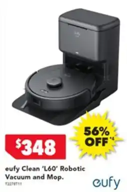 Harvey Norman eufy Clean 'L60' Robotic Vacuum and Mop offer