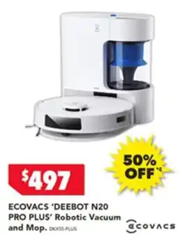 Harvey Norman ECOVACS ‘DEEBOT N20 PRO PLUS' Robotic Vacuum offer