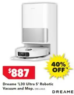 Harvey Norman Dreame 'L30 Ultra S' Robotic Vacuum and Mop offer