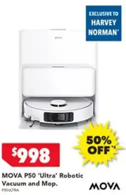 Harvey Norman MOVA P50 'Ultra' Robotic Vacuum and Mop offer