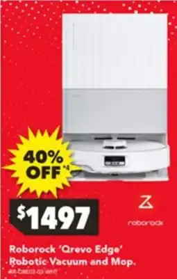 Harvey Norman Roborock 'Qrevo Edge' Robotic Vacuum and Mop offer