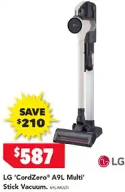 Harvey Norman LG CordZero A9L Multi Stick Vacuum offer