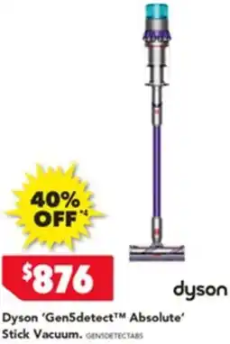 Harvey Norman Dyson Gen5detect Absolute Stick Vacuum offer